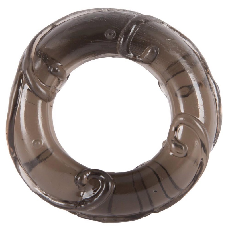 Elastyczne pierścienie na penisa Stretchy Cock Rings smoke z TPE, 3 szt., Ø 2,4–2,6 cm - 3