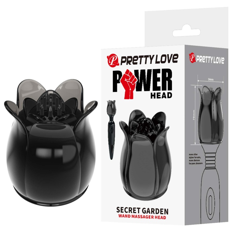 Głowica wymienna Secret Garden w kształcie kwiatu do masażera PowerWand, średnica 5,4 cm - 1