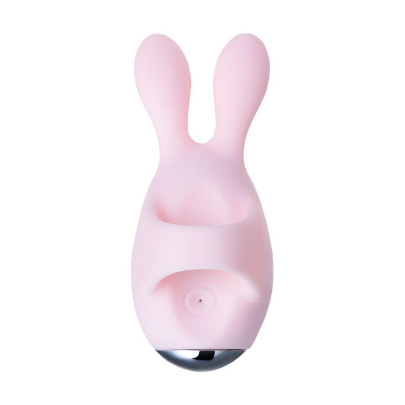 Wibrujące jajeczko na palec JOS VITA z nakładką wibrującą, hipoalergiczny silikon, 8,5 cm i 8 cm - 8