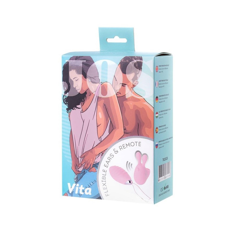 Wibrujące jajeczko na palec JOS VITA z nakładką wibrującą, hipoalergiczny silikon, 8,5 cm i 8 cm - 9
