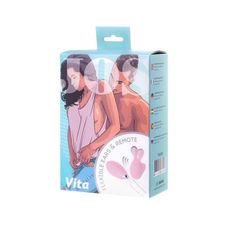 Wibrujące jajeczko na palec JOS VITA z nakładką wibrującą, hipoalergiczny silikon, 8,5 cm i 8 cm - 9