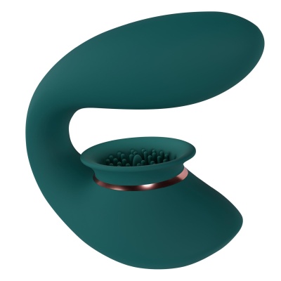 Twitch 3 - Rechargeable Vibrator & Suction - Silicone - 10 Speed - Forest Green - 1