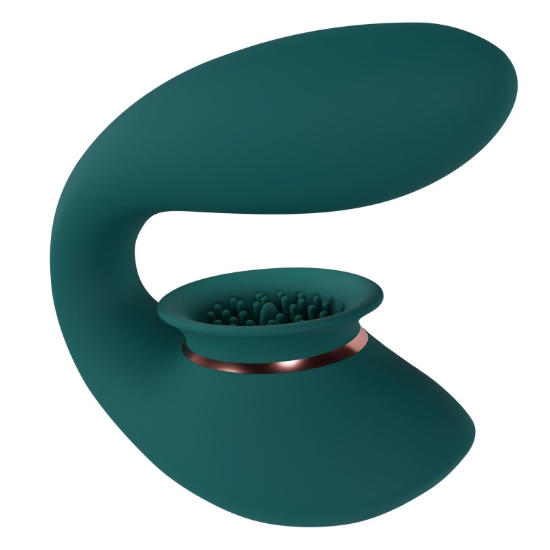 Twitch 3 - Rechargeable Vibrator & Suction - Silicone - 10 Speed - Forest Green - 1