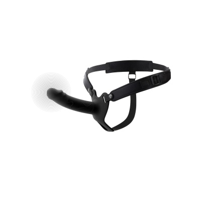 Wibrujący strap-on Hollow Penis 16 cm - 1