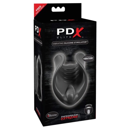 Elastyczny silikonowy rękaw do stymulacji penisa z wibracją, model Vibrating Silicone, długość 8 cm - 1