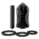 Elastyczny silikonowy rękaw do stymulacji penisa z wibracją, model Vibrating Silicone, długość 8 cm - 3
