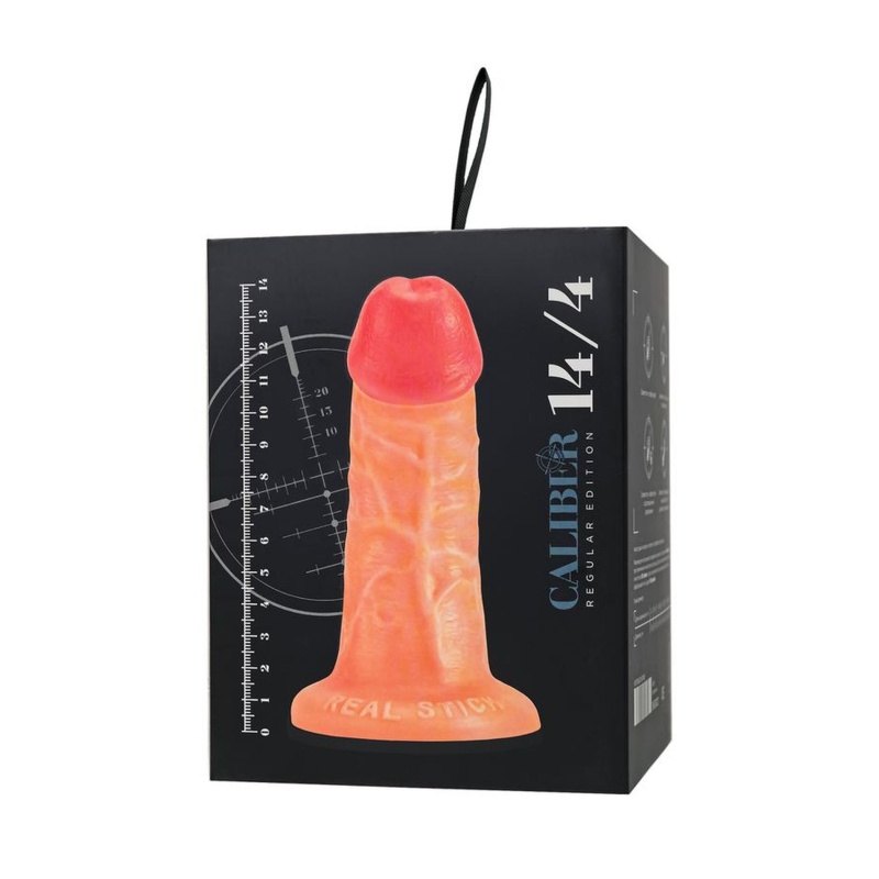Realistyczny dildo Caliber 14/4 z przyssawką, PVC, długość 14 cm, średnica 4 cm - 11