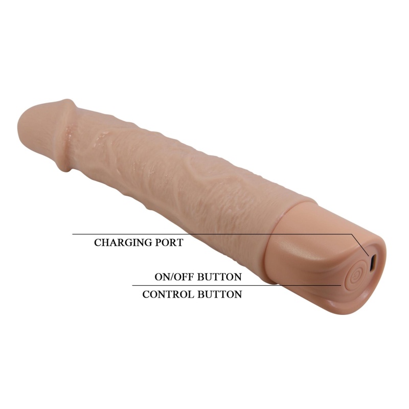 Realistyczny Wibrator Dildo Leander TPE 10 trybów wibracji 20 cm - 11
