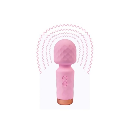 Eros Mini Wand Pink – silikonowa różdżka do masażu punktowego z 10 trybami wibracji, 11,5 cm - 4