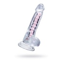 Dildo elastyczne Paret z przyssawką i rdzeniem, przezroczyste, 18 cm - 1