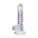 Dildo elastyczne Paret z przyssawką i rdzeniem, przezroczyste, 18 cm - 3