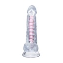 Dildo elastyczne Paret z przyssawką i rdzeniem, przezroczyste, 18 cm - 5