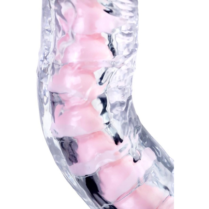 Dildo elastyczne Paret z przyssawką i rdzeniem, przezroczyste, 18 cm - 10