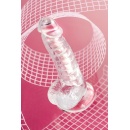 Dildo elastyczne Paret z przyssawką i rdzeniem, przezroczyste, 18 cm - 12