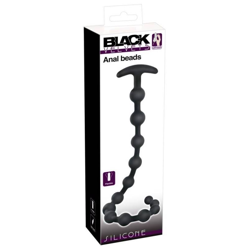 Black Velvets Anal Beads Silic - 1