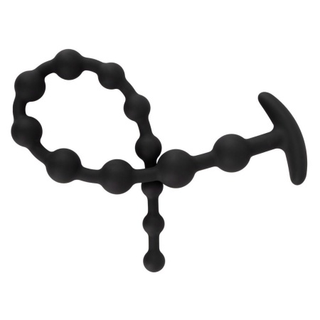 Black Velvets Anal Beads Silic - 5