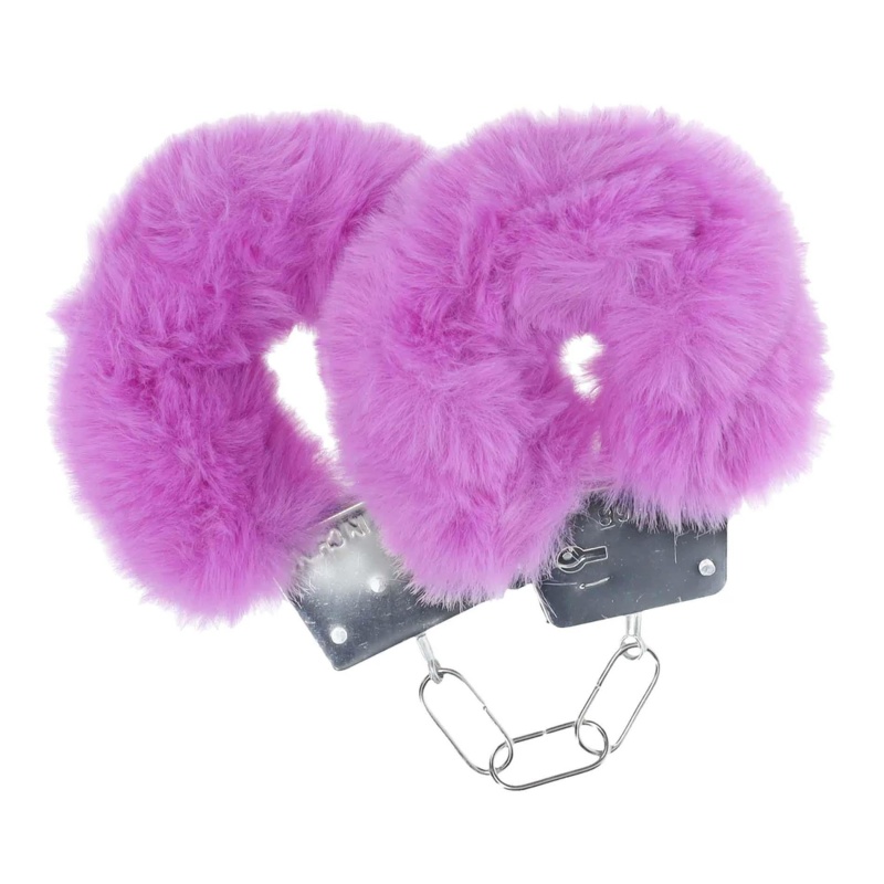Classic Fluffy Handcuffs - Purple - 3