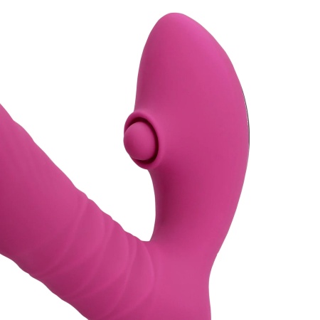 Thrusting and Tapping Vibrator - Powerful Pink - 7