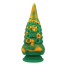 Dildo silikonowe Power Monsters Abyssal Colossus z żebrowanym trzonem i ssawką - 22,5 cm - 3