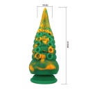 Dildo silikonowe Power Monsters Abyssal Colossus z żebrowanym trzonem i ssawką - 22,5 cm - 7