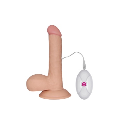 Wibrator The Ultra Soft Dude 18 cm z wibracją i przyssawką - 1 2