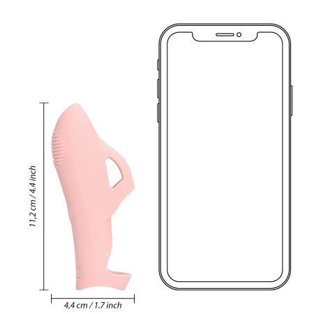 Silikonowy wibrator na palec Touch of Pink - 7 trybów wibracji, zasilanie USB - 13