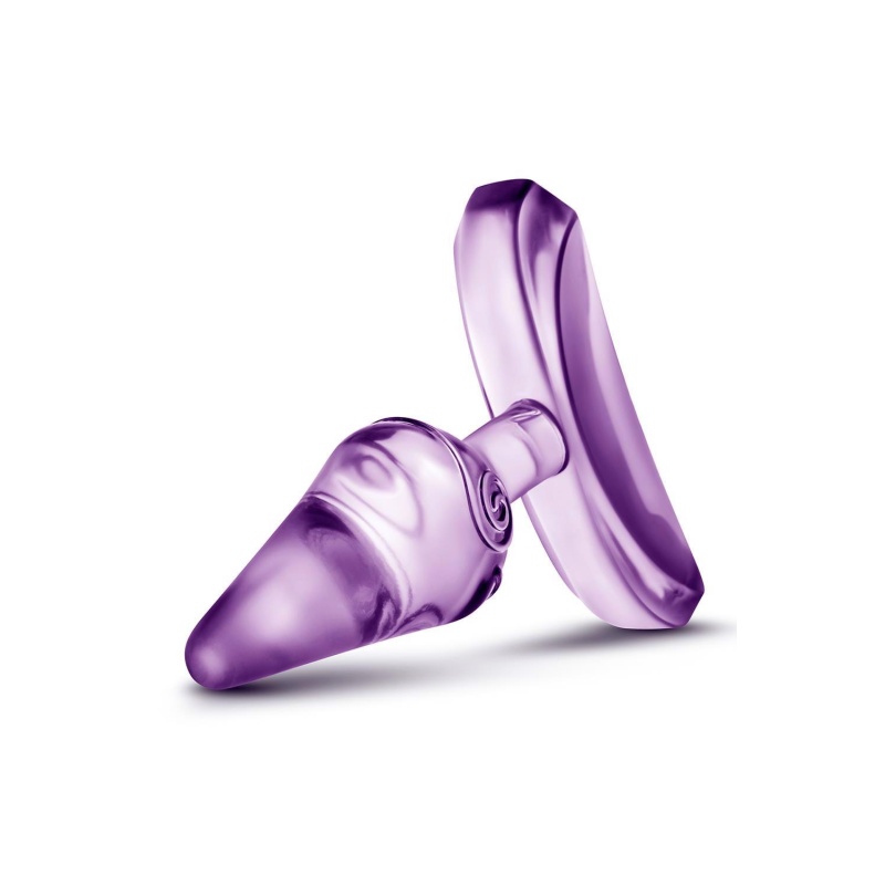 Jolly Plug Purple - miniaturowy plug analny z TPE ze stożkowym tipem i szeroką podstawą, długość 6,9 cm - 5