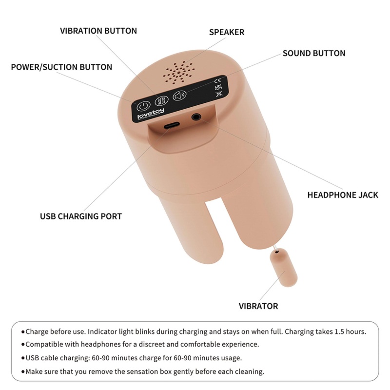 Masturbator Sensation Pulse z wibracją i ssaniem 19,7 x 20 x 14 cm - 7