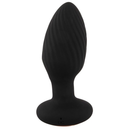 Korek analny ANOS RC Rotating z funkcją rotacji i spiralną teksturą, długość całkowita 9,7 cm - 3