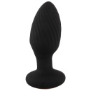 Korek analny ANOS RC Rotating z funkcją rotacji i spiralną teksturą, długość całkowita 9,7 cm - 3