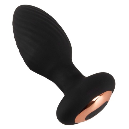 Korek analny ANOS RC Rotating z funkcją rotacji i spiralną teksturą, długość całkowita 9,7 cm - 4