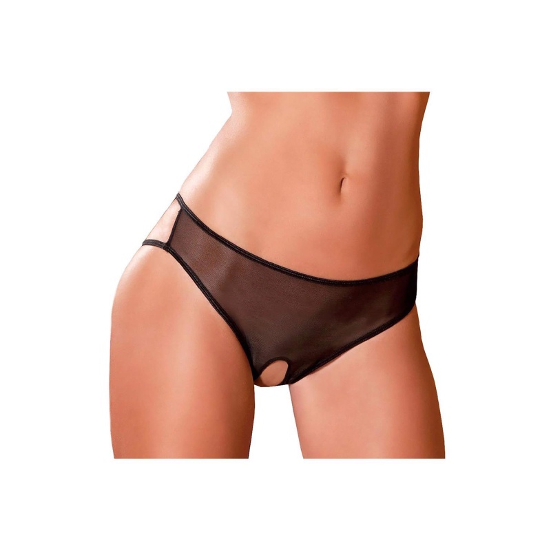 CROTCHLESS CAGE BACK BOYSHORT BLACK, M/L - 3