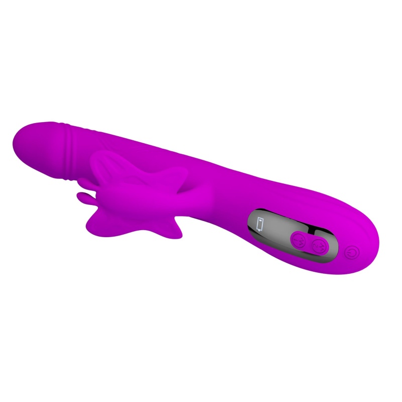 Wibrator króliczek Bella Purple z wyświetlaczem LED i ładowaniem magnetycznym, 24 cm - 7