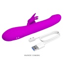 Wibrator króliczek Bella Purple z wyświetlaczem LED i ładowaniem magnetycznym, 24 cm - 10