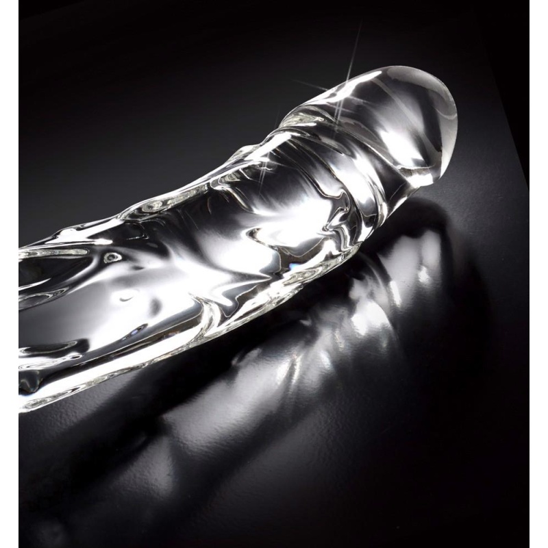 Szklany Dildo Icicles No. 62 Clear — ręcznie formowany, bezszwowy, 18 cm, Ø 3 cm - 3