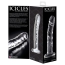 Szklany Dildo Icicles No. 62 Clear — ręcznie formowany, bezszwowy, 18 cm, Ø 3 cm - 4