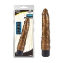 Wibrator realistyczny Pleasure Ranger-Gold 22,5 cm z żyłkowaną głowicą i podstawką ssącą - 1