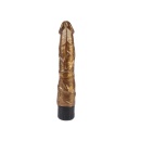 Wibrator realistyczny Pleasure Ranger-Gold 22,5 cm z żyłkowaną głowicą i podstawką ssącą - 2