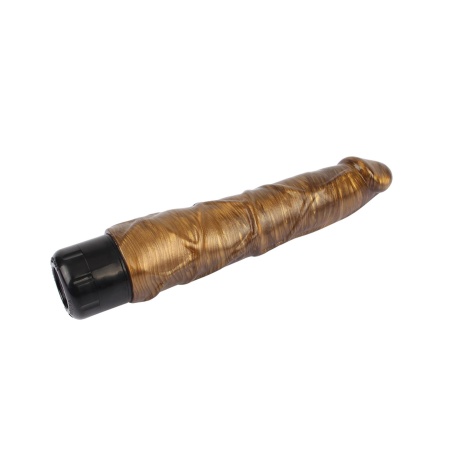 Wibrator realistyczny Pleasure Ranger-Gold 22,5 cm z żyłkowaną głowicą i podstawką ssącą - 5