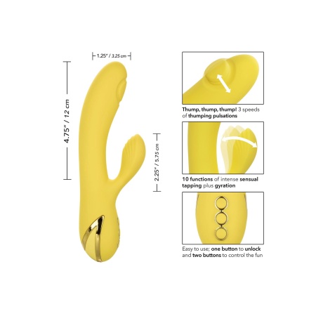 Wibrator króliczek San Diego Seduction z trzema silnikami 12 cm - 3