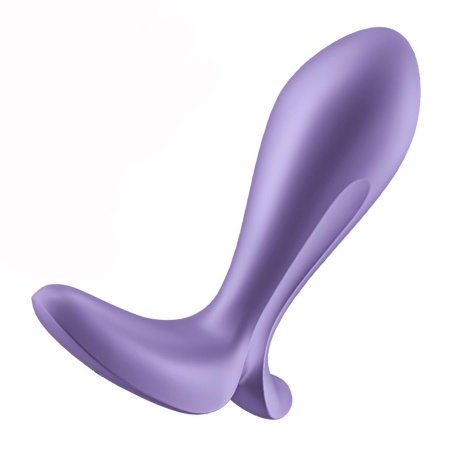 Wibrator analny Satisfyer Intensity Plug Purple - silikon medyczny, 2 silniki, długość 11,3 cm - 1