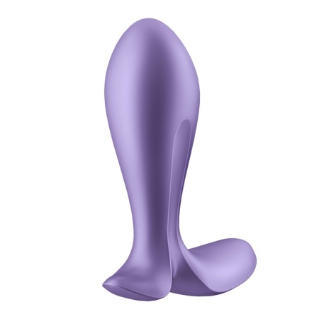 Wibrator analny Satisfyer Intensity Plug Purple - silikon medyczny, 2 silniki, długość 11,3 cm - 3