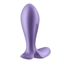 Wibrator analny Satisfyer Intensity Plug Purple - silikon medyczny, 2 silniki, długość 11,3 cm - 3