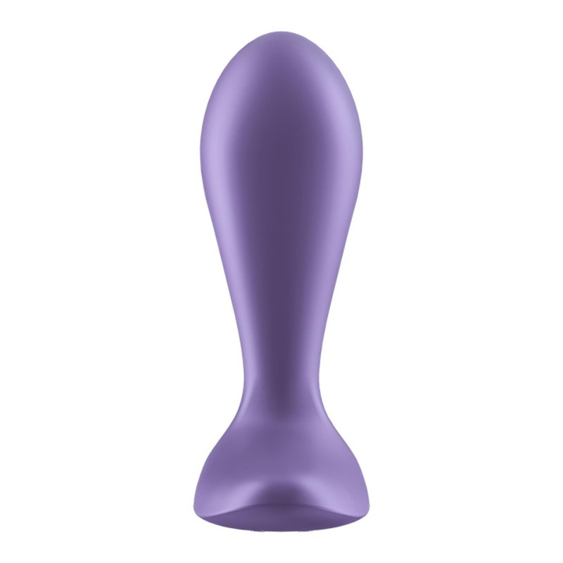 Wibrator analny Satisfyer Intensity Plug Purple - silikon medyczny, 2 silniki, długość 11,3 cm - 5