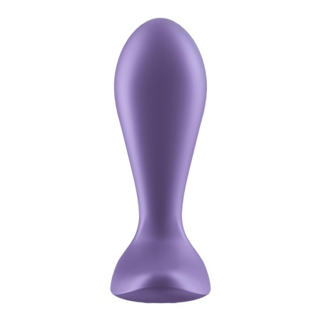 Wibrator analny Satisfyer Intensity Plug Purple - silikon medyczny, 2 silniki, długość 11,3 cm - 5