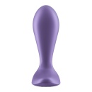Wibrator analny Satisfyer Intensity Plug Purple - silikon medyczny, 2 silniki, długość 11,3 cm - 5
