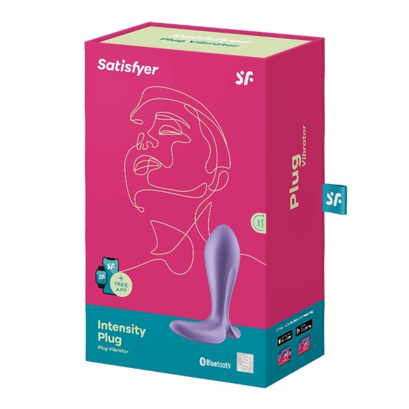 Wibrator analny Satisfyer Intensity Plug Purple - silikon medyczny, 2 silniki, długość 11,3 cm - 6