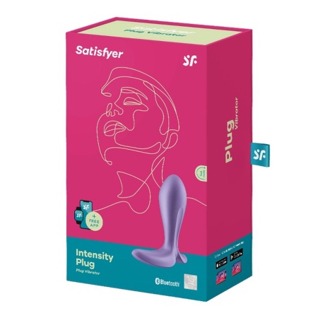 Wibrator analny Satisfyer Intensity Plug Purple - silikon medyczny, 2 silniki, długość 11,3 cm - 6