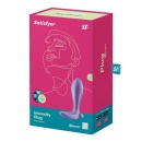 Wibrator analny Satisfyer Intensity Plug Purple - silikon medyczny, 2 silniki, długość 11,3 cm - 6