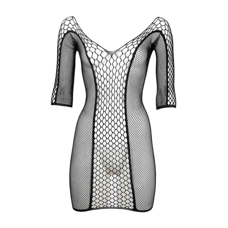 Duo Net Sleeved Mini Dress - One Size - 5